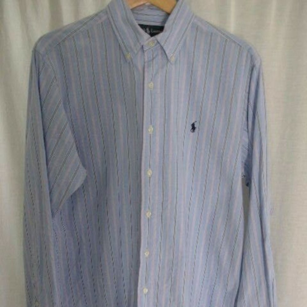 Ralph Lauren Shirt Men's 16 34/35 Classic Fit Blue